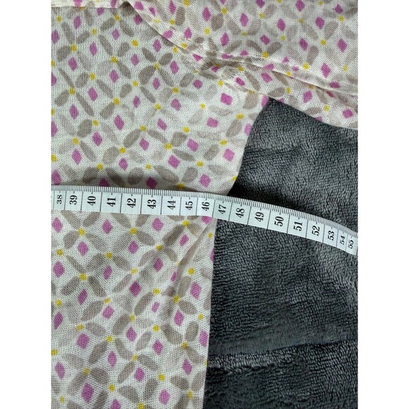 LOFT Ann Taylor Cardigan Sweater Medium M NWT Diamond Print Ramie Rayon White. - Picture 8 of 12